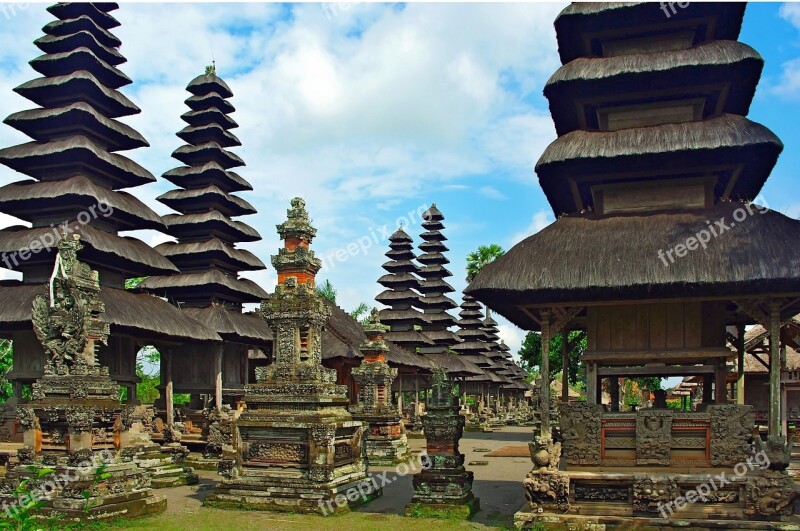 Indonesia Bali Pagoda Mengwi Taman Temple Ayun