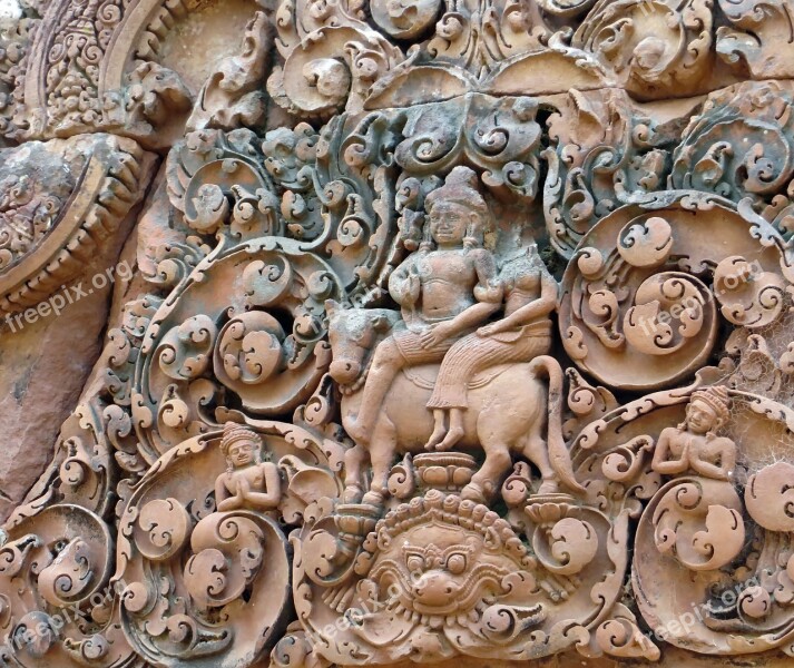 Cambodia Angkor Temple Banteay Srei Temple Women