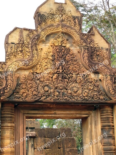 Cambodia Angkor Temple Banteay Srei Temple Women