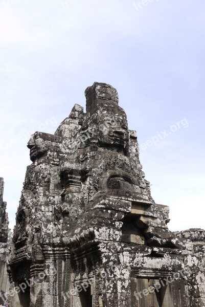 Cambodia Siem Reap Angkor Wat Bayon Bayon Temple