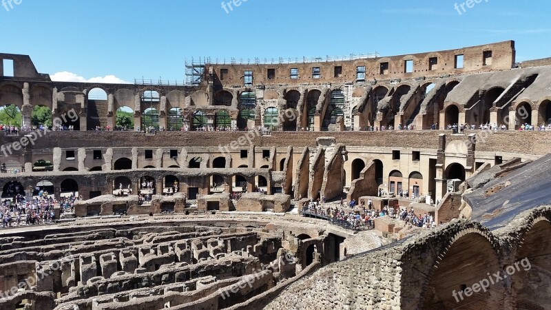 Rome Colosseum Italy Amphitheater Free Photos