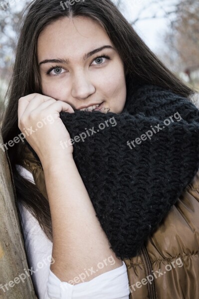 Beauty Portrait Young Girl Pretty Smile