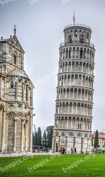 Leaning Tower Pisa Italy Tuscany Landscape