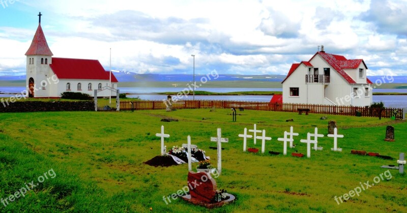 Sky Cemetery Church Graves Cruz