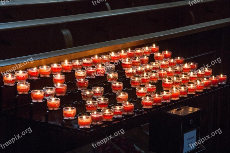 Candles Church Prayer Place Of Pilgrimage Tea Lights