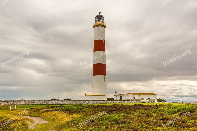 Lighthouse Ocean Clouds Sea Light