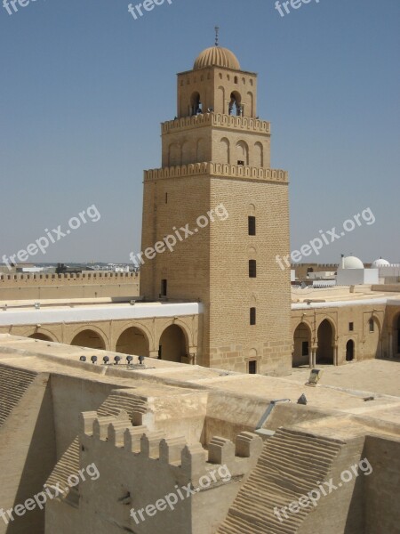 Great Mosque Of Kairouan Mosque Of Uqba Tunisia Unesco Free Photos