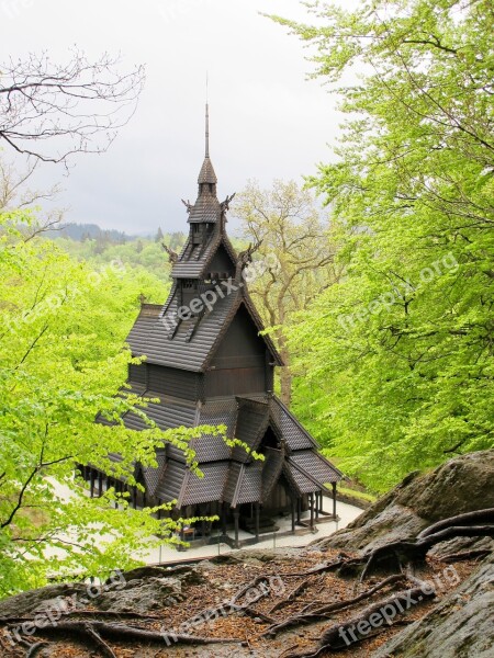 Church Standing Timber Norway Bergen Free Photos