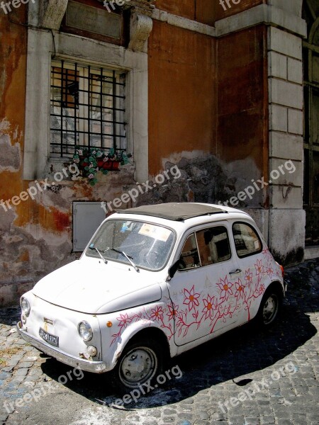 Fiat Flowers Flowered House Window