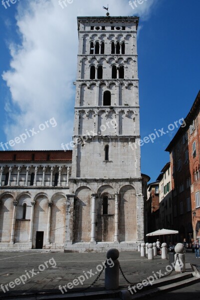 Lucca Italy Monuments Old Building Culture