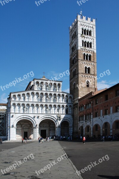 Lucca Italy Monuments Old Building Culture