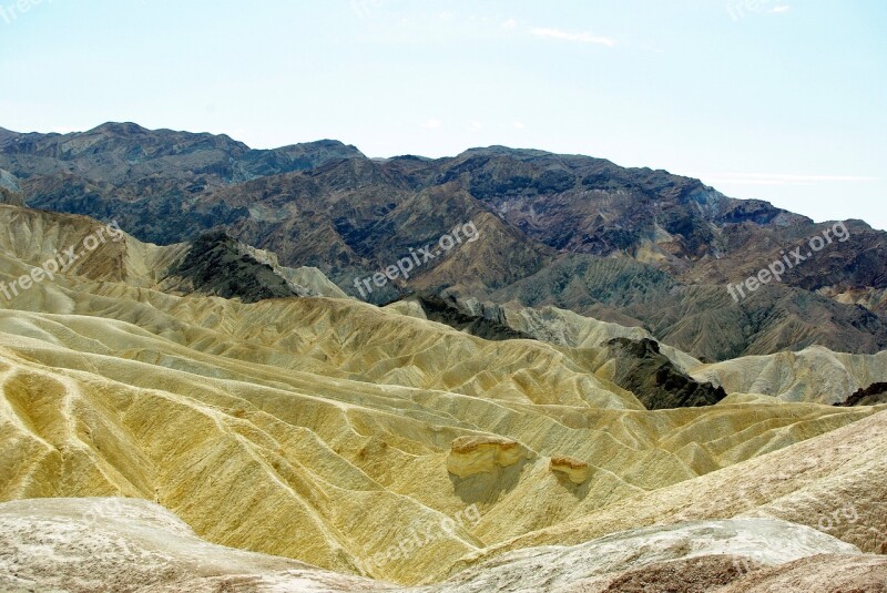 United States Usa America Death Valley Mountains