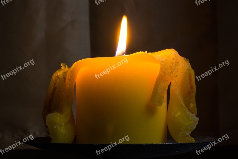 Candle Flame Yellow Bill Shining