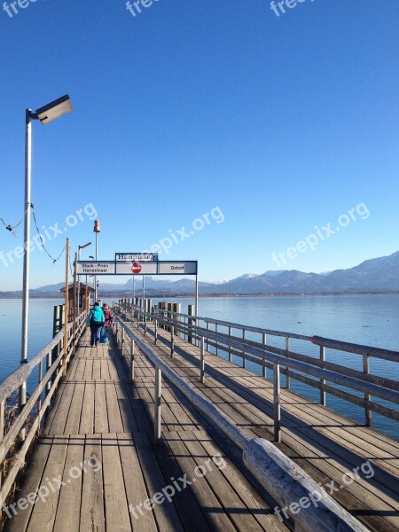 Jetty Chiemsee Web Visitors Lake