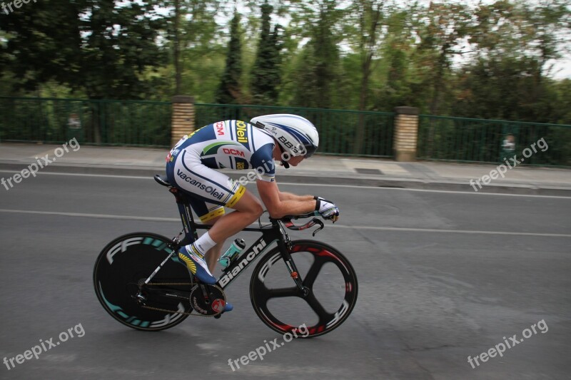 Cycling Cyclist Bicycle The Turn Compete