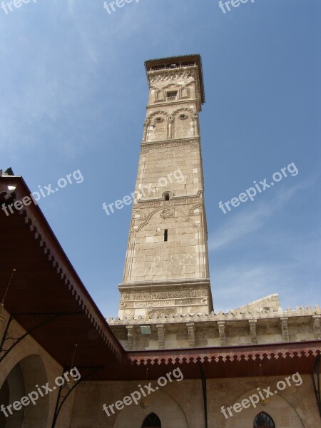 Aleppo Syria Mosque Minaret Free Photos