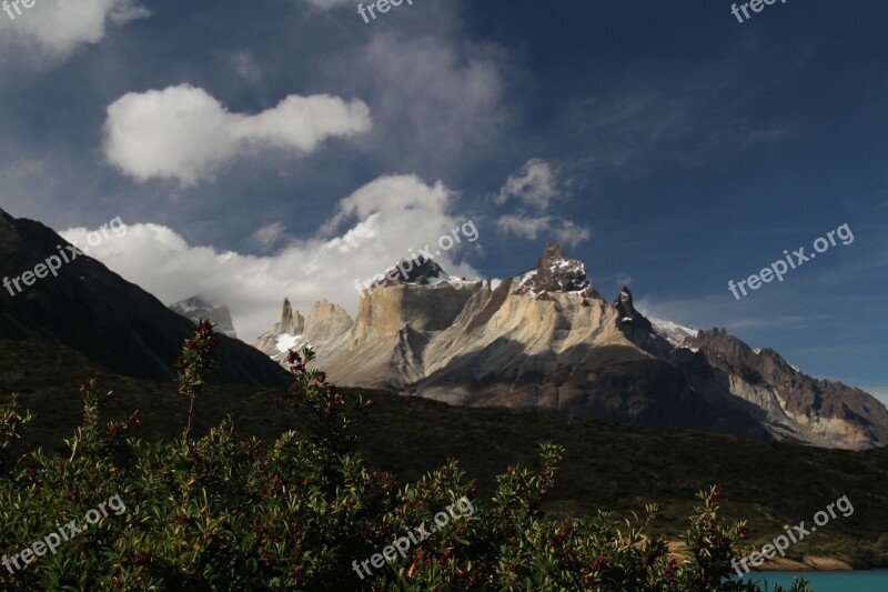 Chile Patagonia Torres Paine Landscape