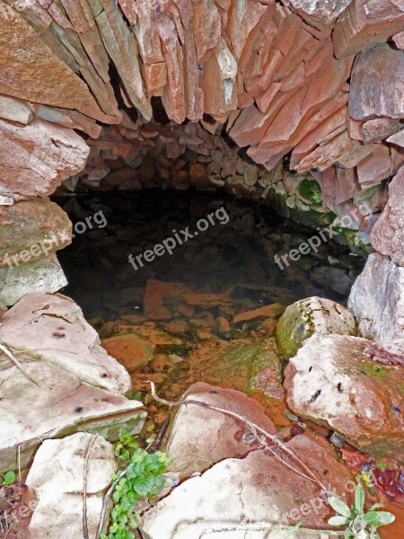 Cistern Water Priorat Stone Building Rustic