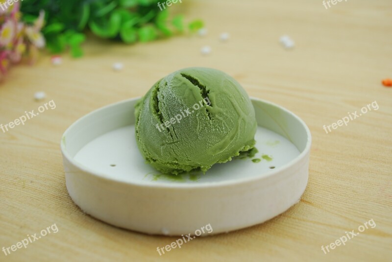 Ice Cream Green Dessert Free Photos