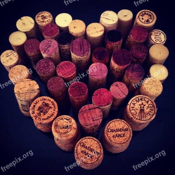 Heart Caps Wine Champagne Free Photos