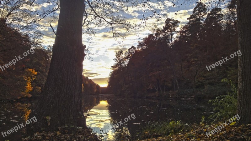 Sunset Abendstimmung Twilight Autumn Mood Autumn