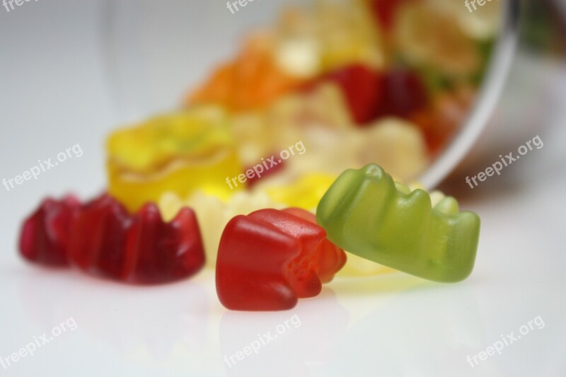 Gummi Bears Candy Sweet Colorful Fruit Jelly