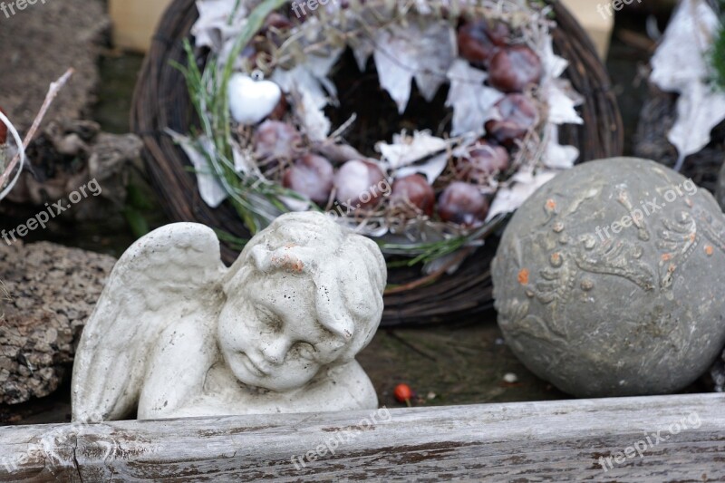 Angel Sad Sculpture Mourning Cemetery