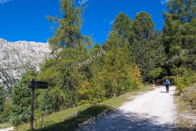 Alpine Dolomites Mountains Hiking Wanderer