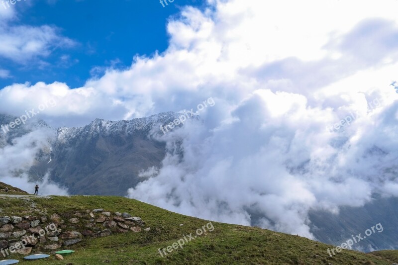 Alpine Pitztal Mountains Clouds Free Photos