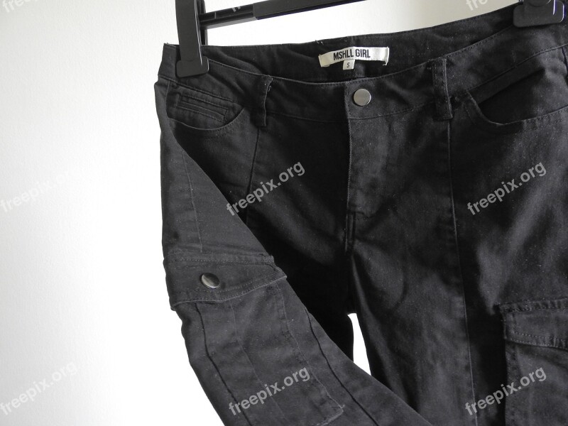 Pants Clothes On A Hanger Women's Fashion Black Pants Clothing