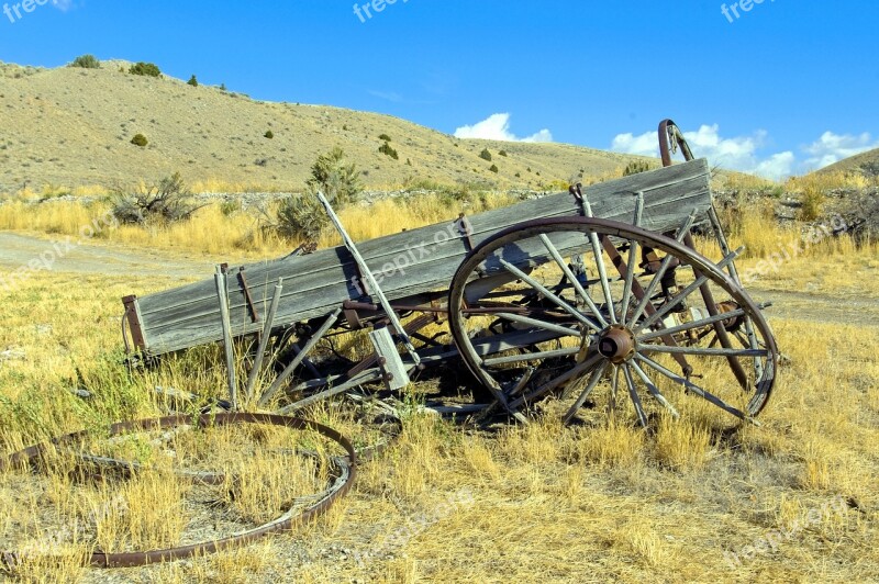 Decayed Wagon Bannack State Park Ghost