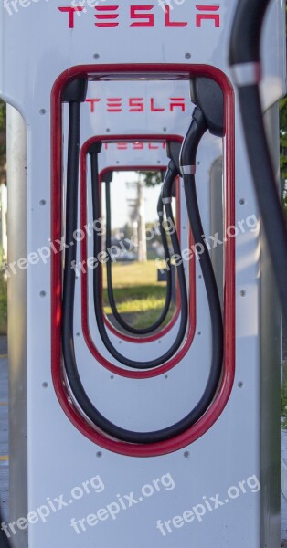 Tesla Car Electric Charging Free Photos