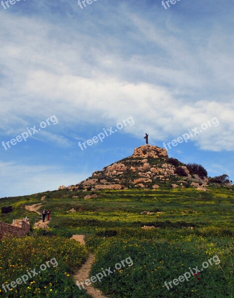 Gozo Malta Hill Jesus Christ