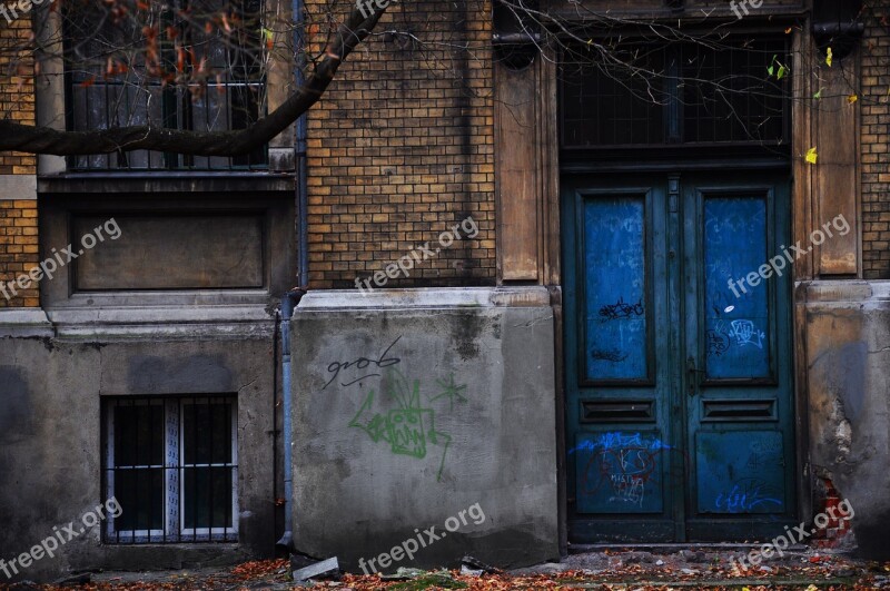 Blue Door The Door Wall Lake Dusia Autumn