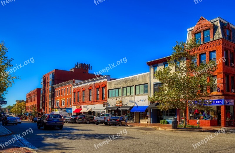 Portsmouth New Hampshire America City Urban