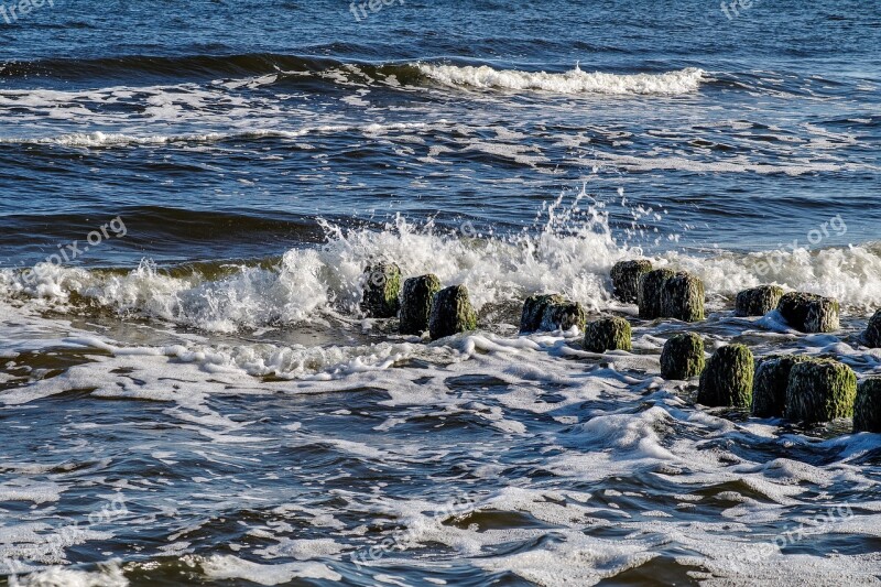 Sea Breeze The Waves Sea Sea Foam Breakwater