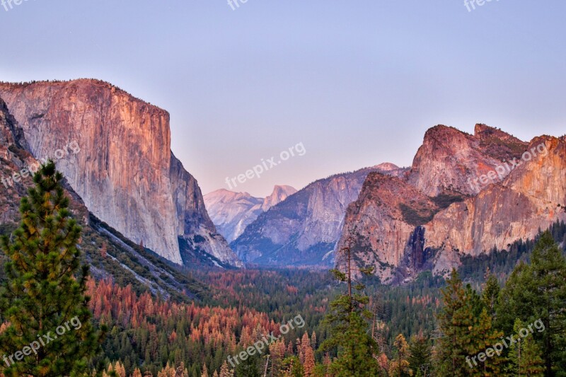 Yosemite Half Dome Sunset Free Photos