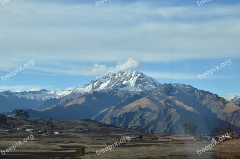 Chinchero Peru Mountain Snow Free Photos