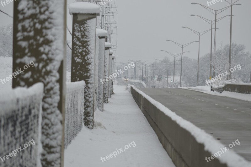 Snowy Road Snow Bridge Walking In Snow Snow Pillars Frozen