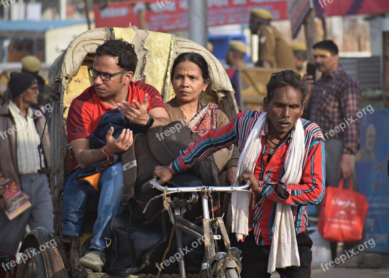 Rickshaw Puller Taxi Transportation India