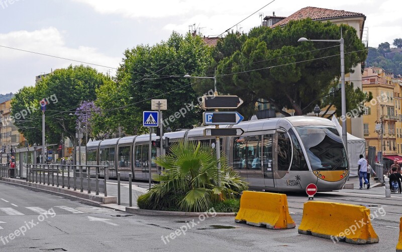 Nice Tram Bus Stop Old Town Modern Hybrid