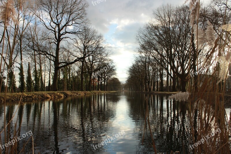 Water Landscape Waters Clouds Reflection