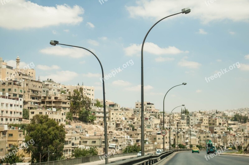 Amman Downtown Jordan Traffic Road