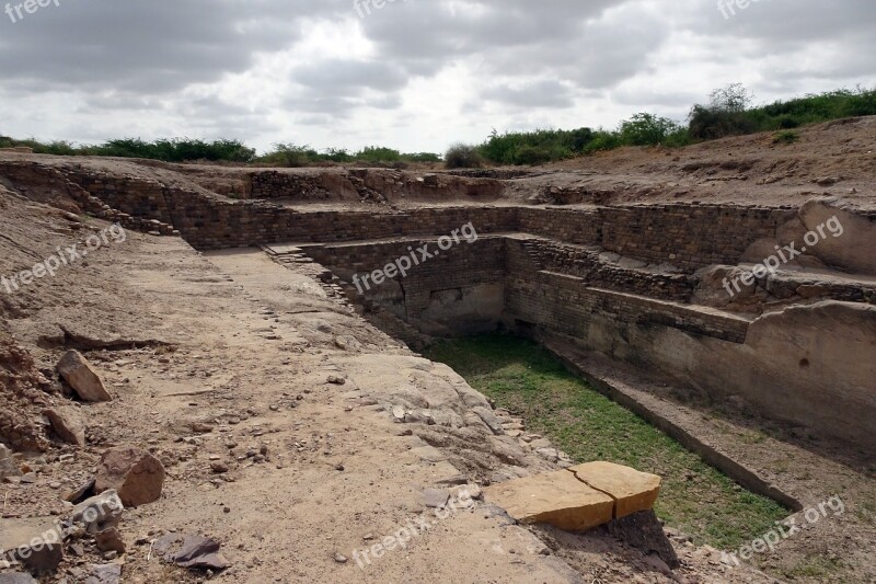 Dholavira Archaeological Site Excavation Water Reservoir Khadir Bet