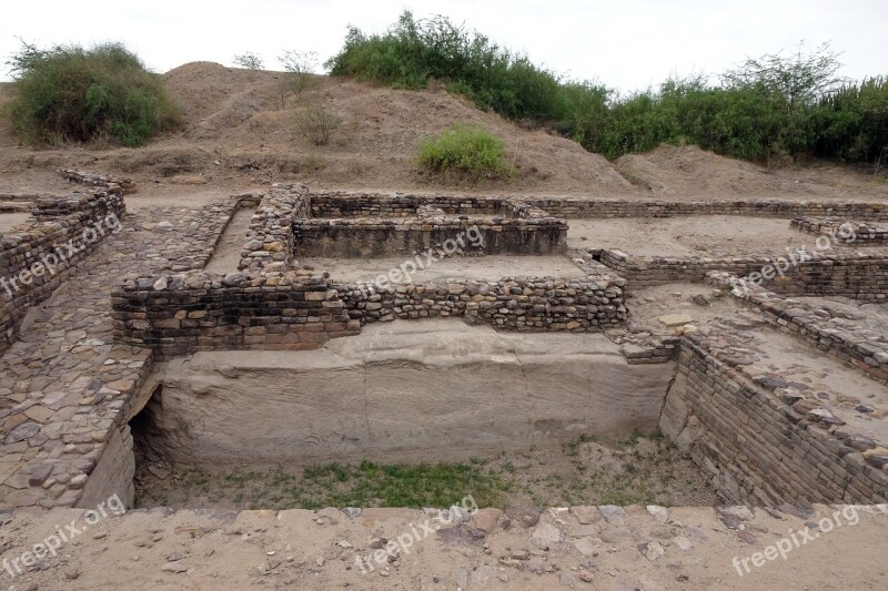 Dholavira Archaeological Site Excavation Ancient Structures