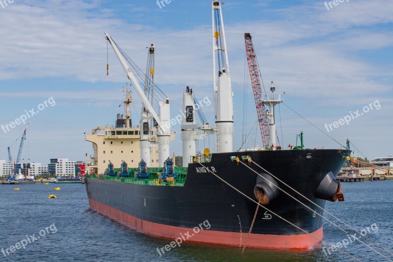 Rotterdam Port Ship Water Netherlands