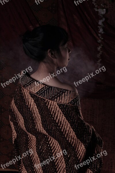 Batik Traditional Indonesia Style People