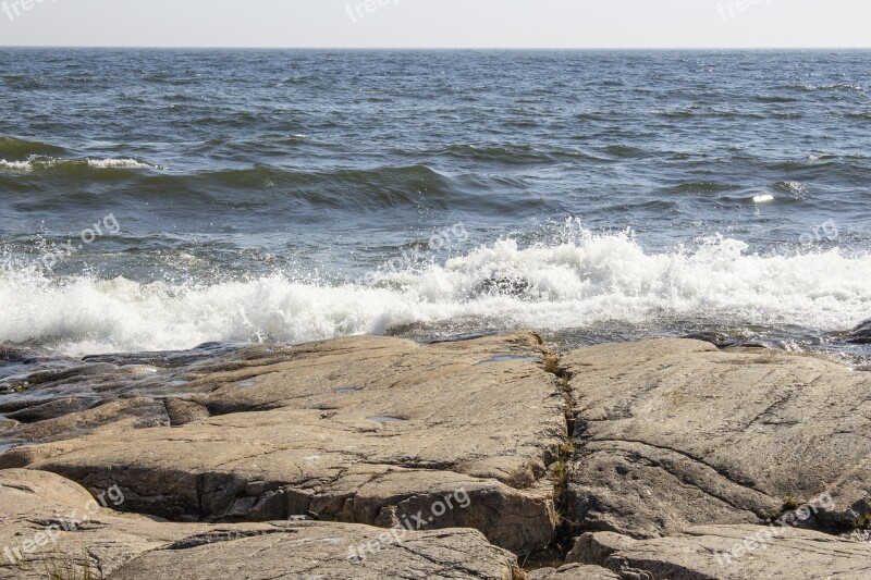 Cliffs Stones Coastal Archipelago Sea