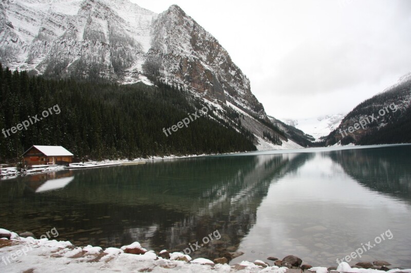 Cabin Canada La Landscape Winter