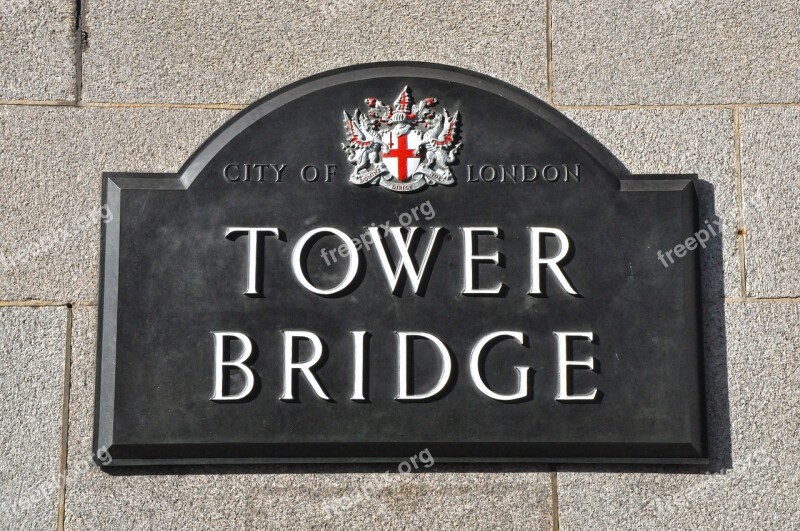 London Tower Bridge Shield Stone Rock